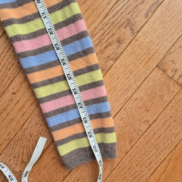 Talbots Cashmere Pastel Stripe V-Neck Pullover Sweater Size Small - Picture 10 of 10